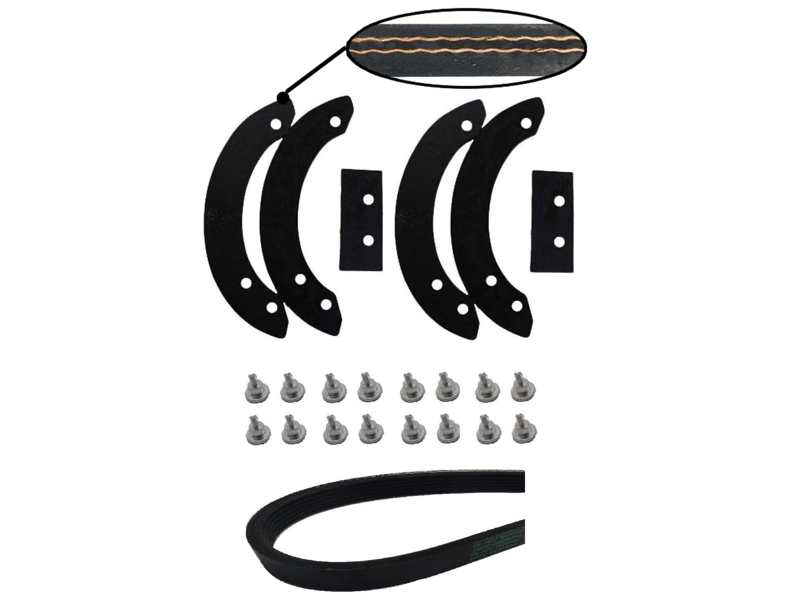 MDAIRC For Toro 999313 KIT Power Clear 21 Replacement Paddles 2 Pcs 999313 Scraper Bar 1 Pcs 1335585 And Belt 1 Set 1084921